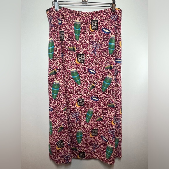 Vintage BayouWear NOLA Jazz & Heritage Festival HowAhYa 1990s Midi Skirt Size M - Picture 4 of 16